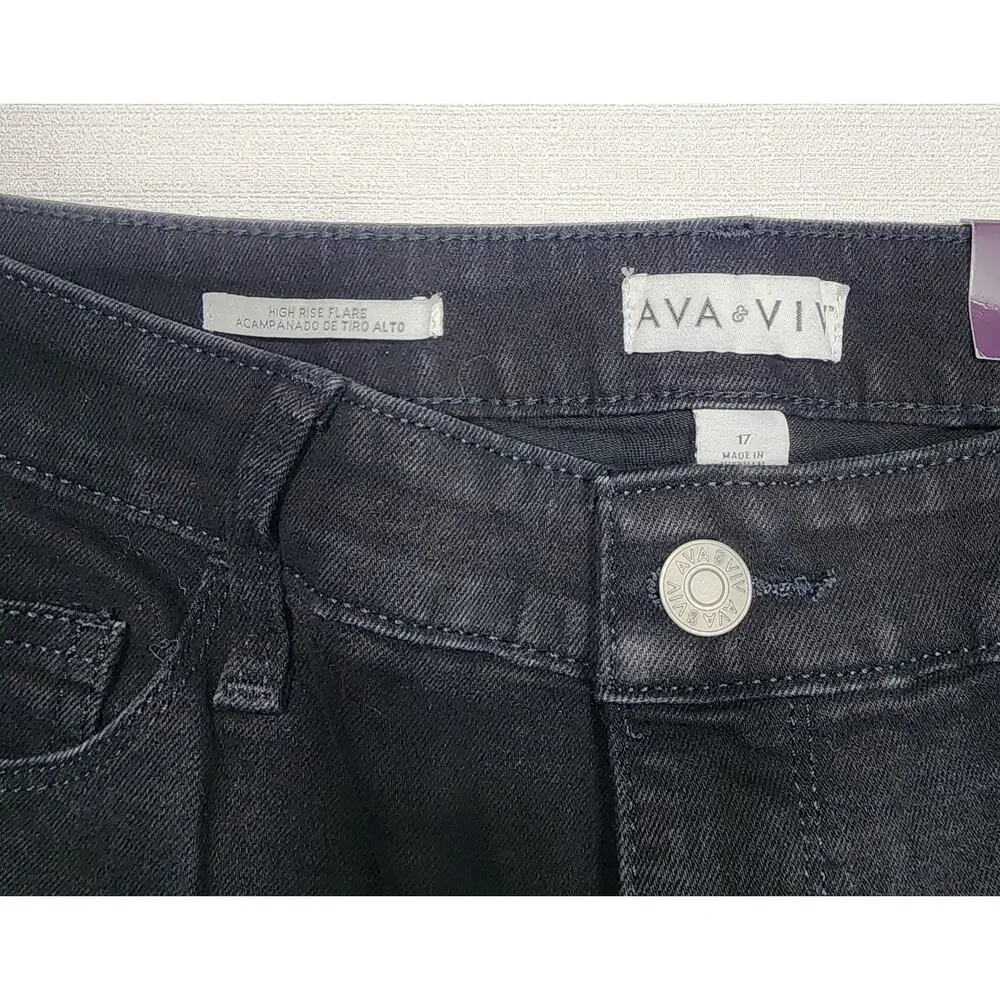 AVA & VIV Women's High rise flare jeans 17 W36''x L43''